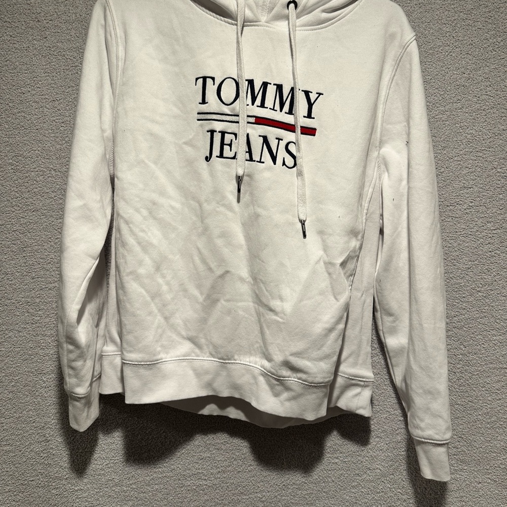 Tommy Jeans White Hoodie